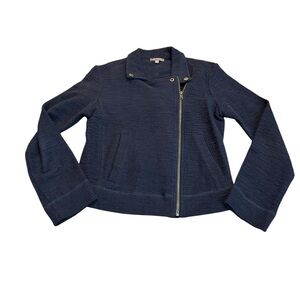LILLA P navy moto jacket